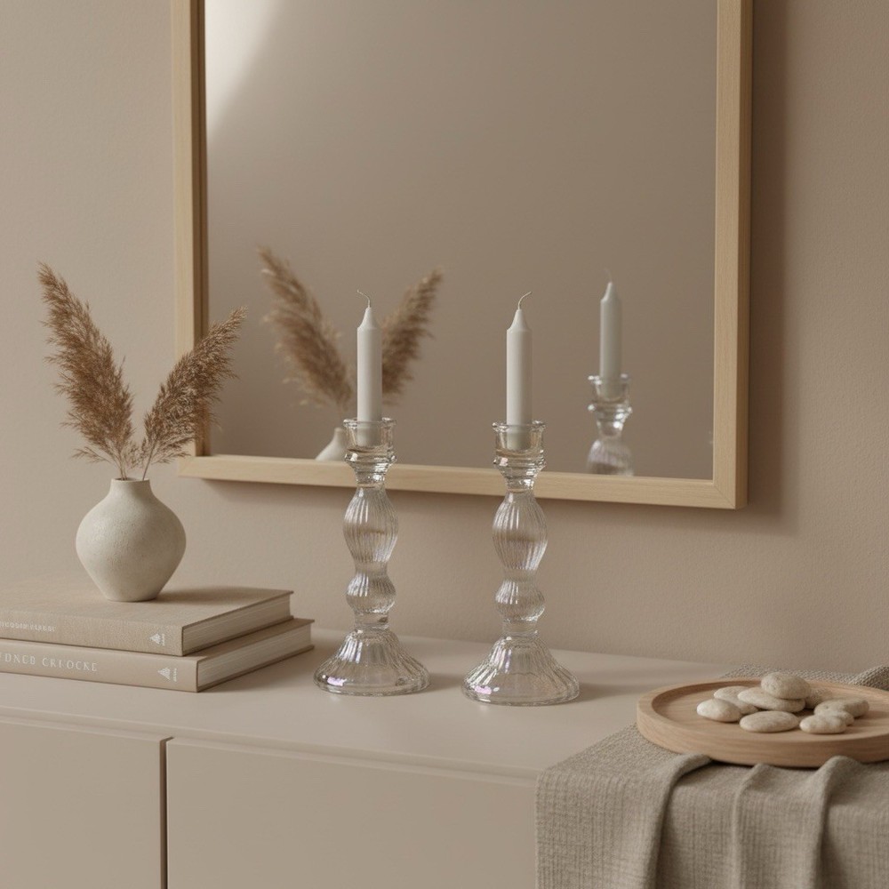 iridescent candle holder