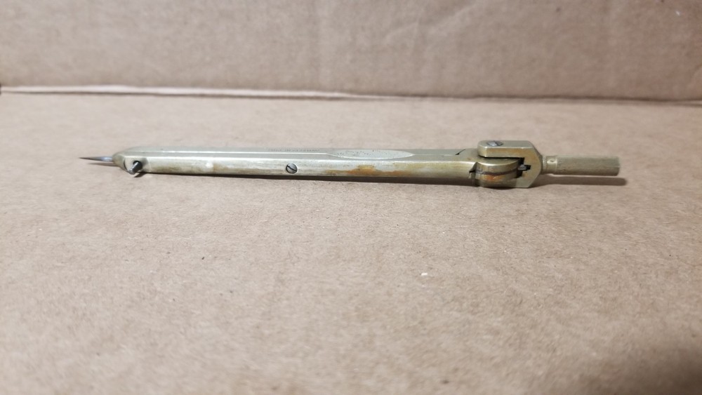 Vintage Compass Divider Tool Missing screw wheel cap Made in Germany , VGC