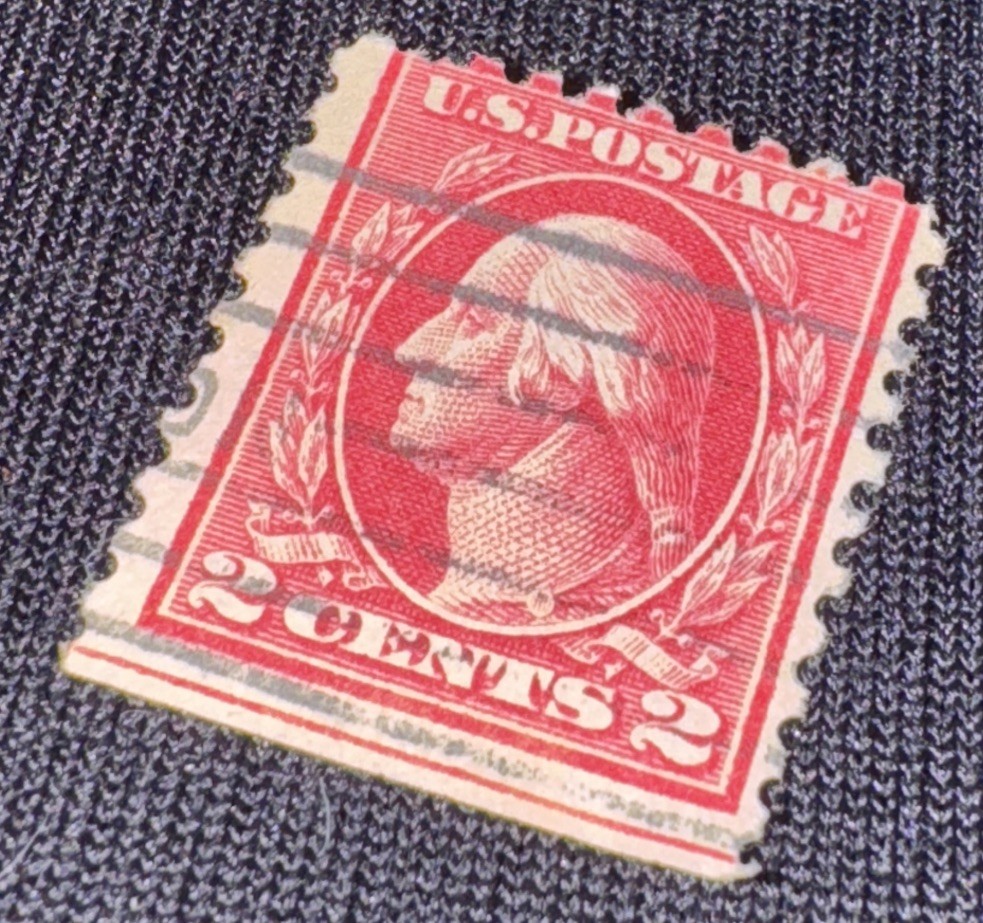 2 CENT RED GEORGE WASHINGTON POSTAGE STAMP