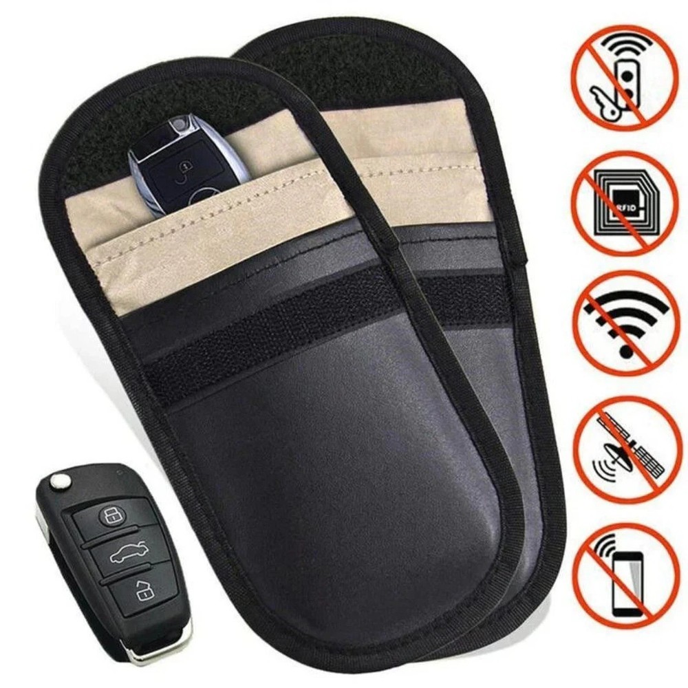 2 Pack Car Key Signal Blocker Case Faraday Cage Pouch Keyless RFID Blocking Bag
