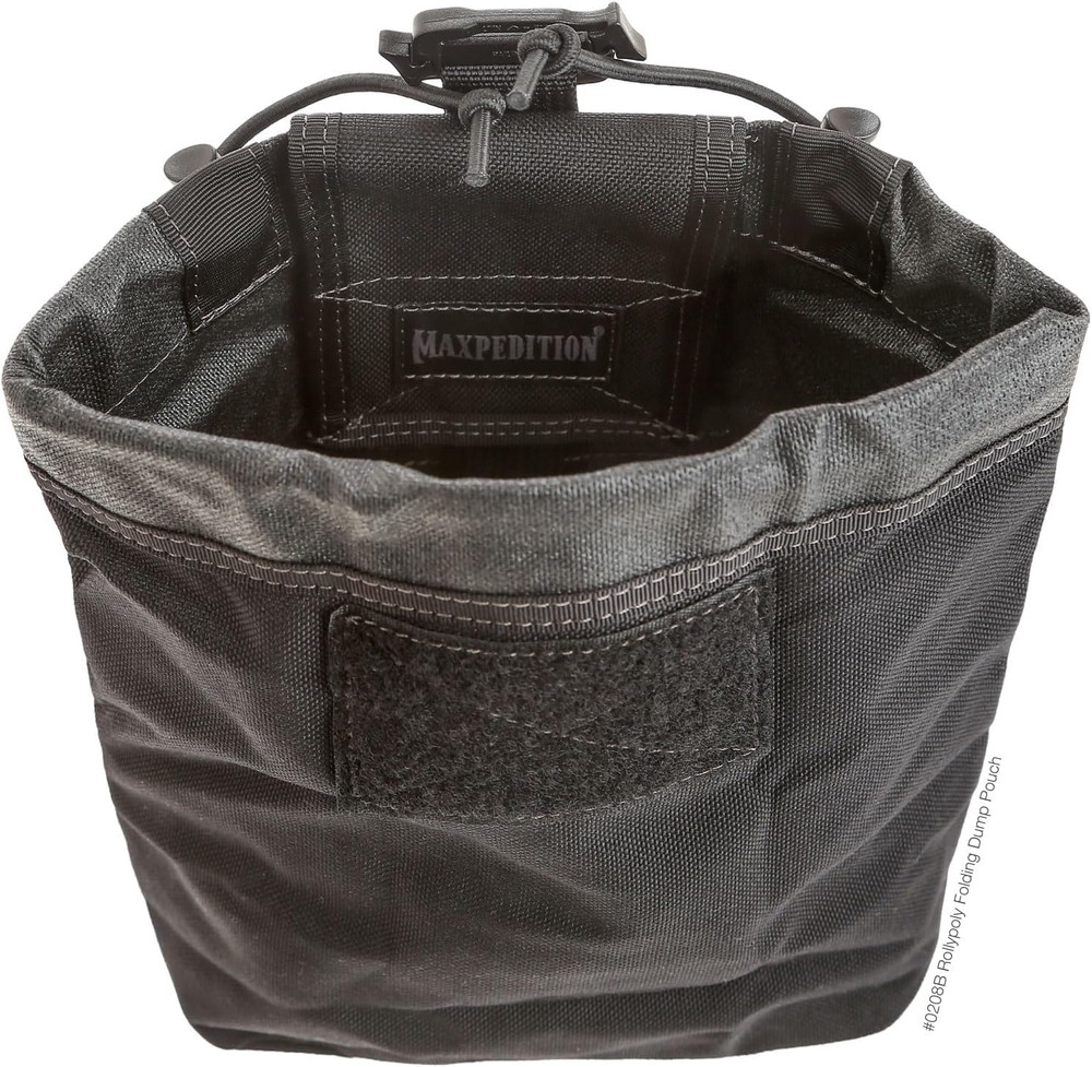 Rollypoly Folding Dump Pouch (Black) 9.4 Inch