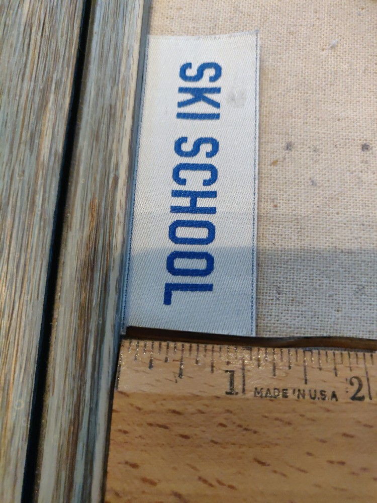 Vintage EMBROIDERED PATCH Ski School. New.