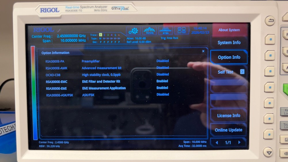 Rigol RSA3030E-TG EMI Bundle, 3 GHz Spectrum Analyzer, EMI Analysis Opt & NFP-3