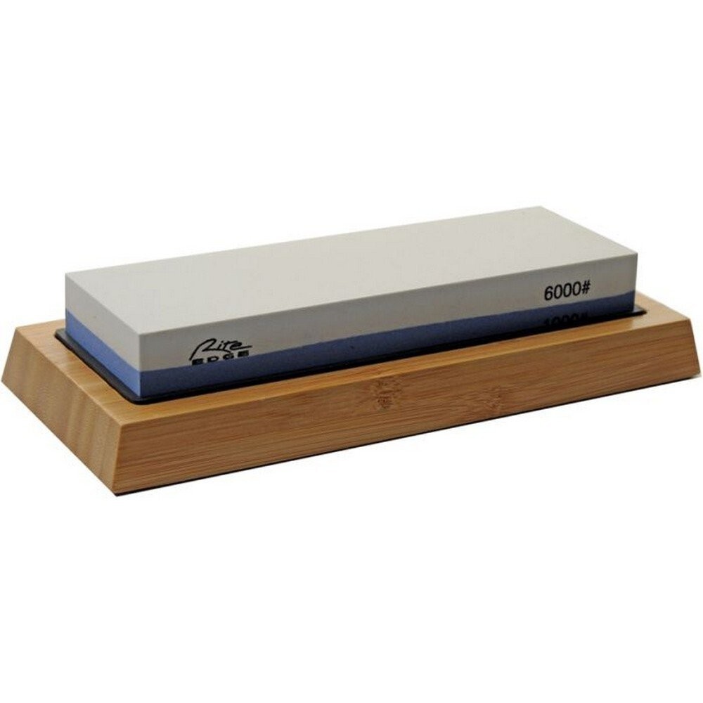 Rite Edge Sharpening Stone With Angle Guide Non-Slip Bamboo Base - 212876