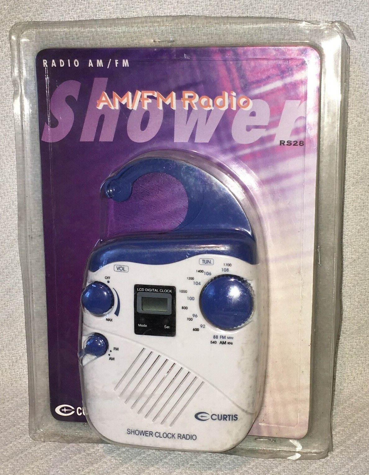 New Old Stock BLUE Curtis Shower AM/FM Radio RS28