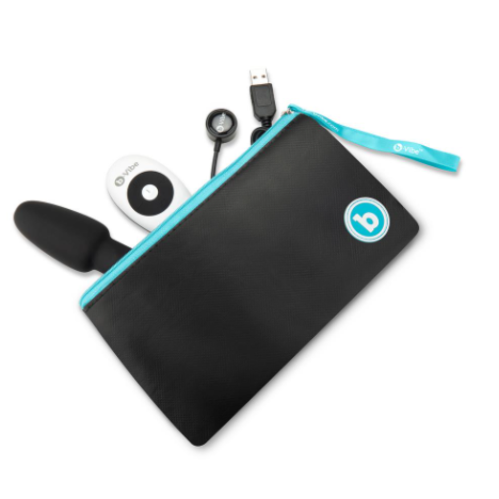 b Vibe Remote Control Rimming Plug Petite Small Vibrating Butt Plug- Black