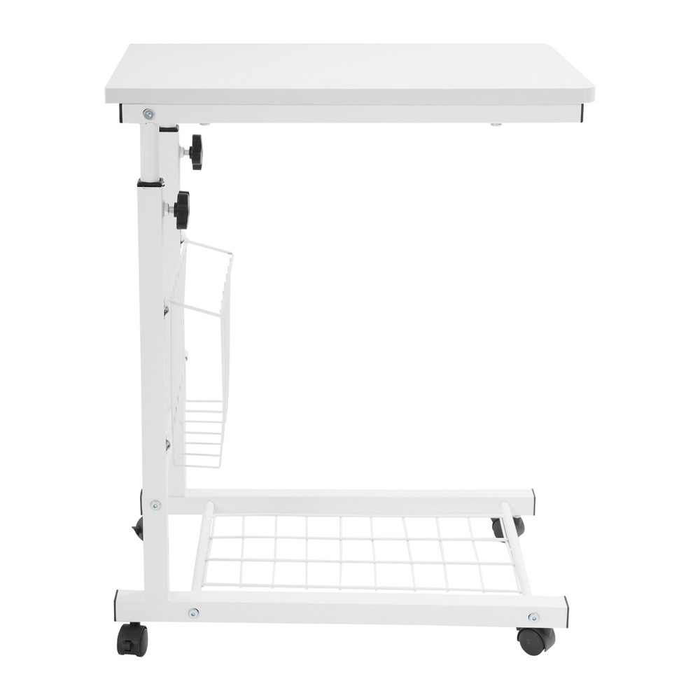 Adjustable Bed Side Table, Side Table with Wheels, Mobile Standalone Table New