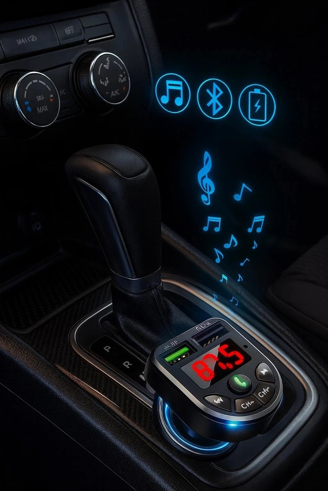 Wireless Car Bluetooth FM Transmitter MP3 Audio USB Charger Adapter Handsfree