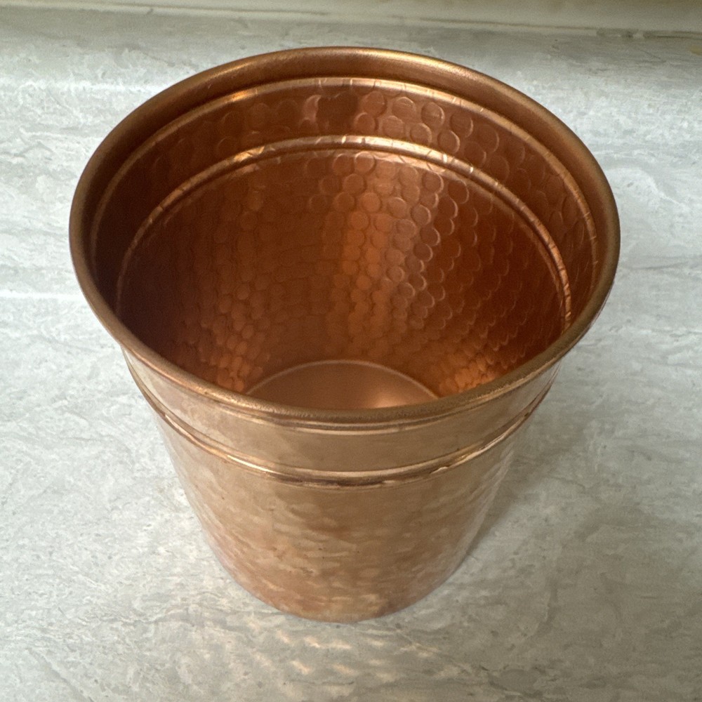 Williams Sonoma Hammered Copper Candle Sleeve