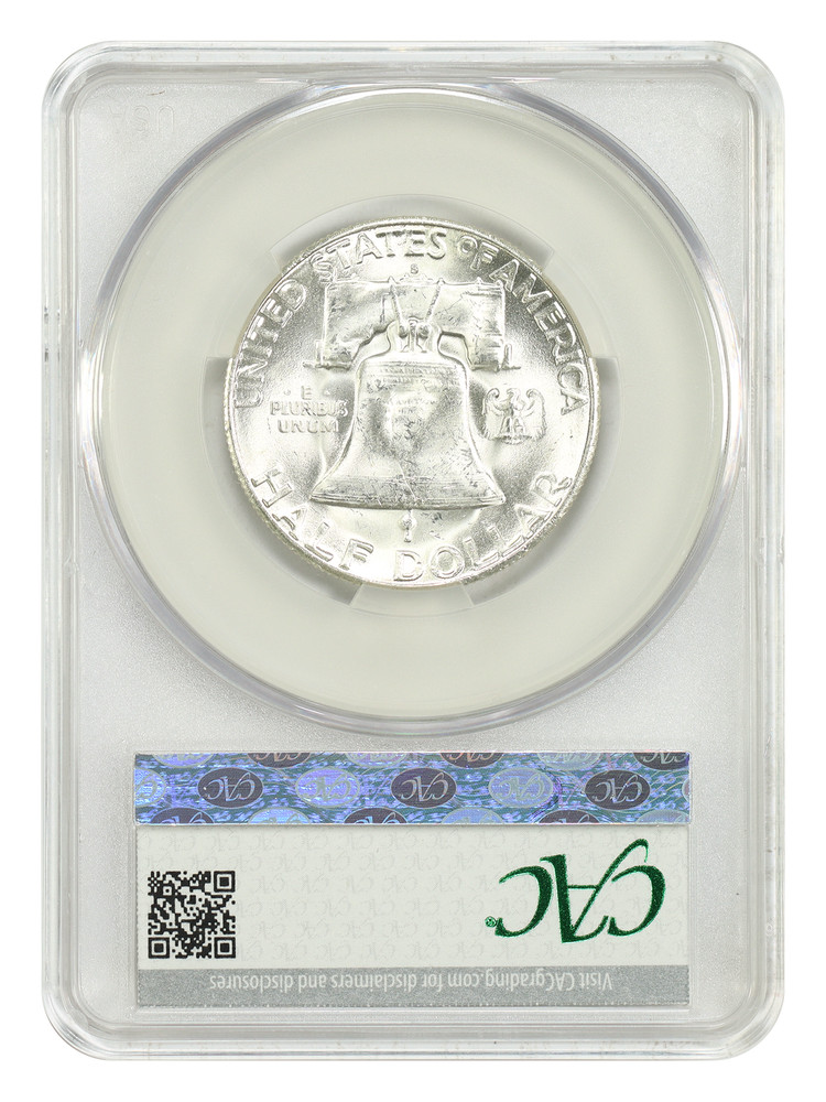 1951-S 50C CACG MS63 - Franklin Half Dollar