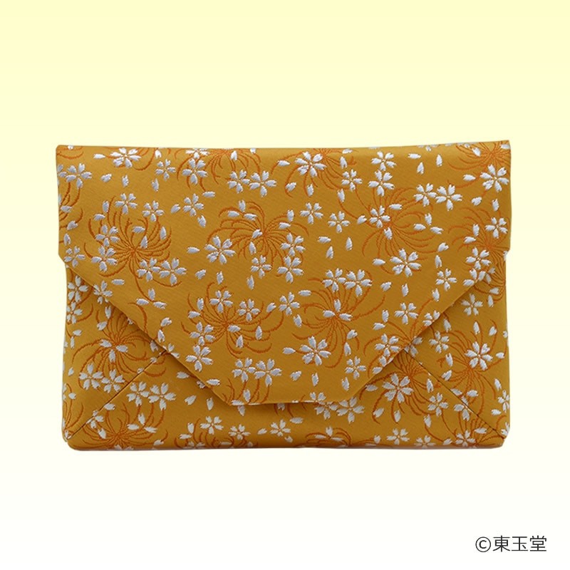 Sukiya Tea Ceremony Pouch (Mixed Weave), Cherry Blossom Crest Pattern