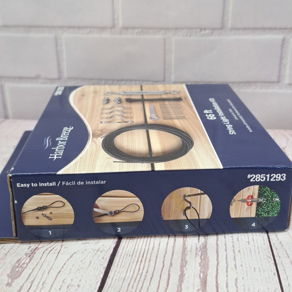 HAMPTON BAY 66 ft. String Light Installation Hardware Kit, Link Up To 3 Kits