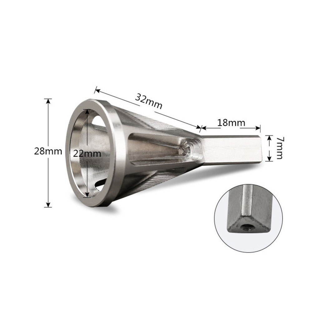 1Pcs Silver Triangle/Silver Hexagon Deburring Drill Bit Outer Chamfer Metal Tool