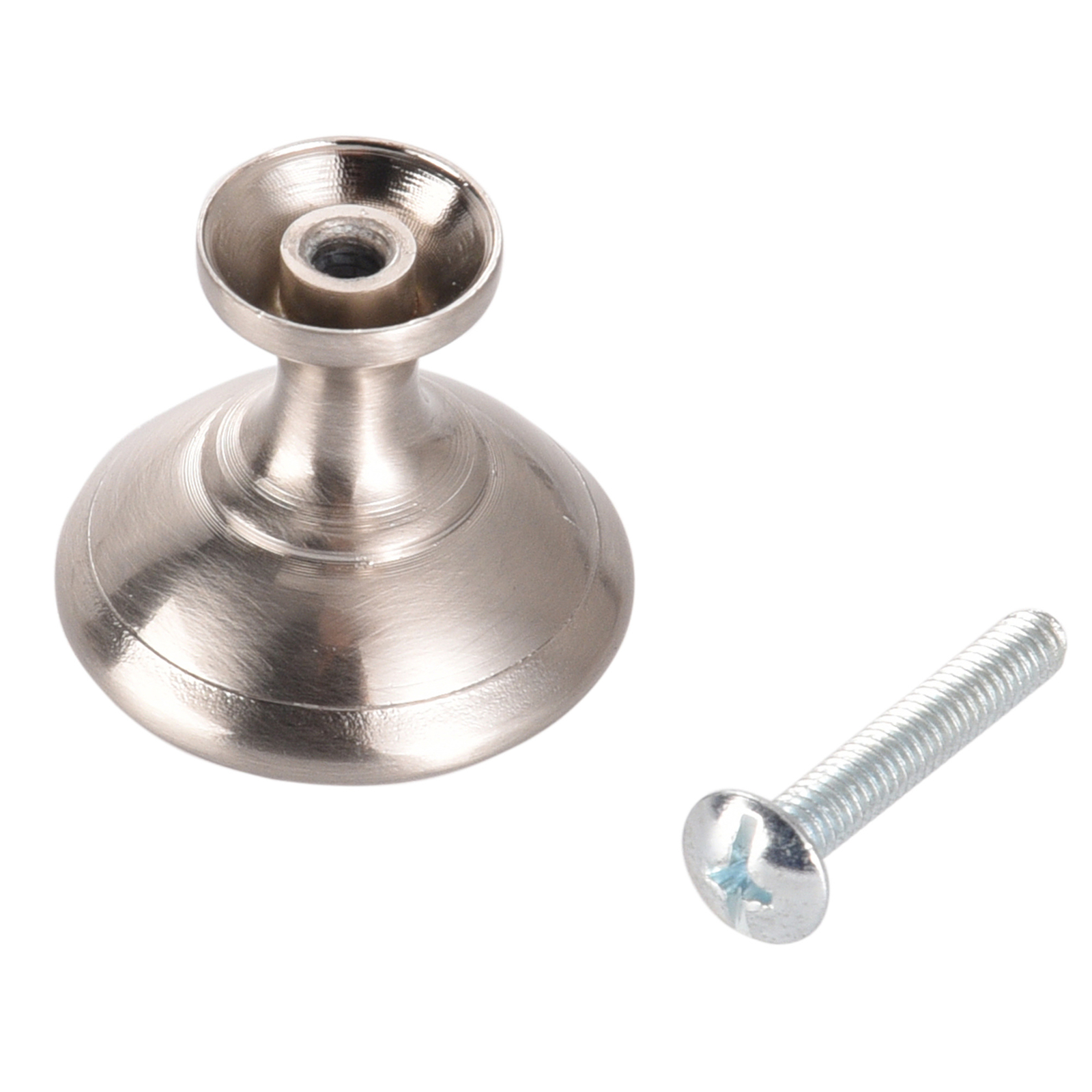 Lot Of 25 Mushroom Kitchen Bath Cabinet Knobs Knob SN NICKEL 1 1/4 61692