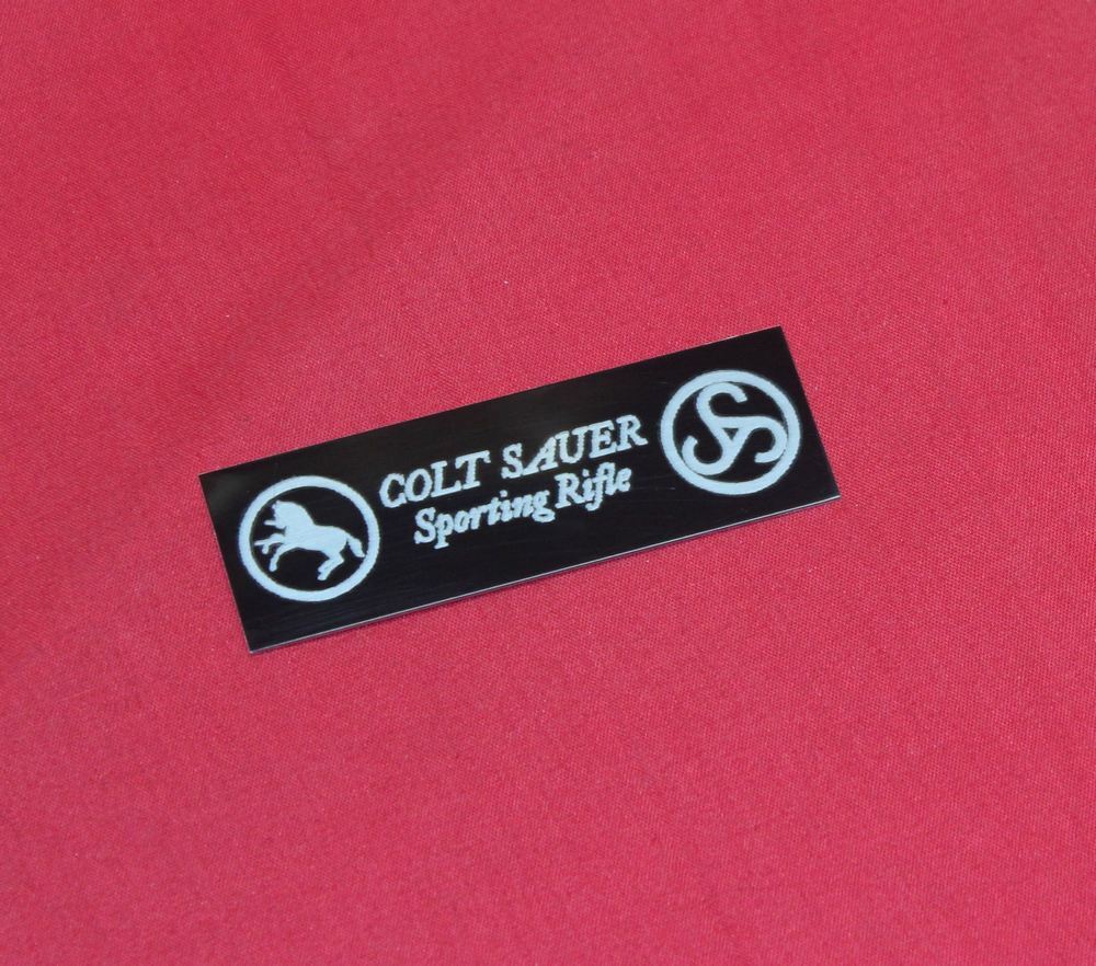 Colt Firearms Sauer Sporting Rifle Display Case Plaque