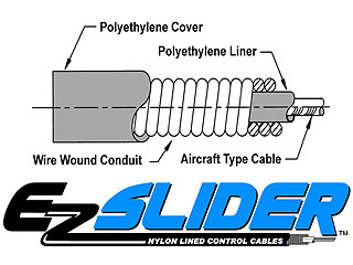EZ Slider Cable 48" Pull Knob Cable w/Bracket-Universal Application [26-1048]