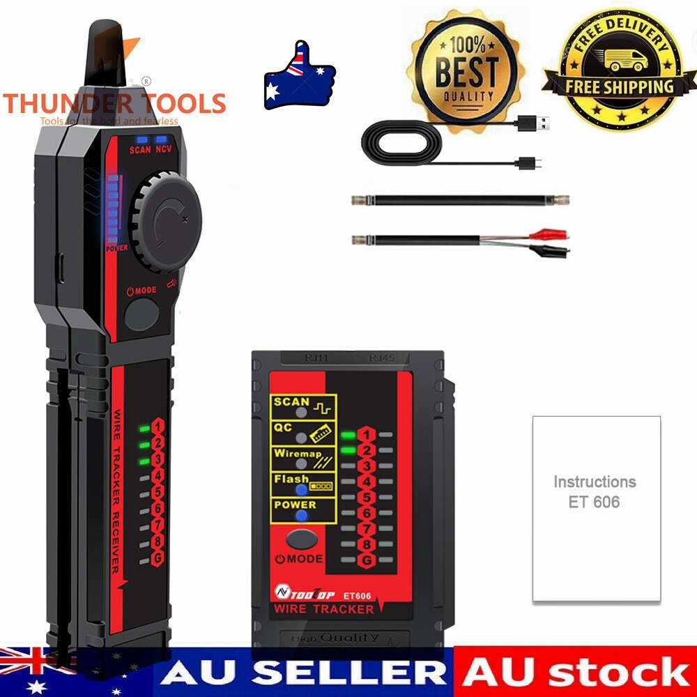 Thunder Tools ET606 Cable Port Tester Handheld Network Cable Tester Cable