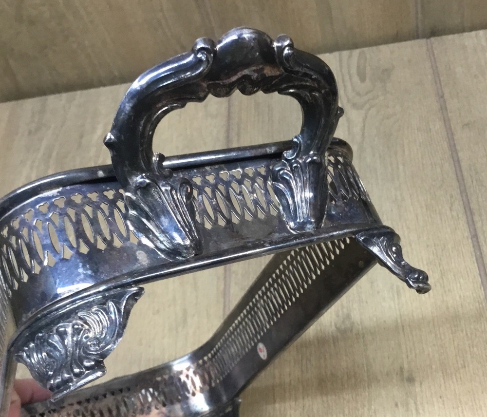 Vintage Silverplate Casserole Stand Footed 9 1/2’’x 5 1/2’’………..[S2-1]