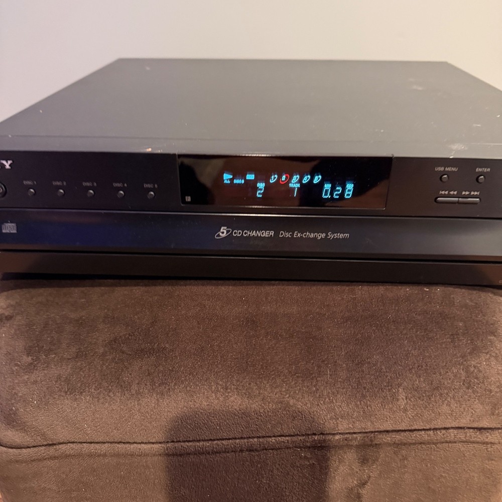 Sony CDP-CE500 5 Disc CD Changer Player Compact Disc Carousel NO REMOTE TESTED
