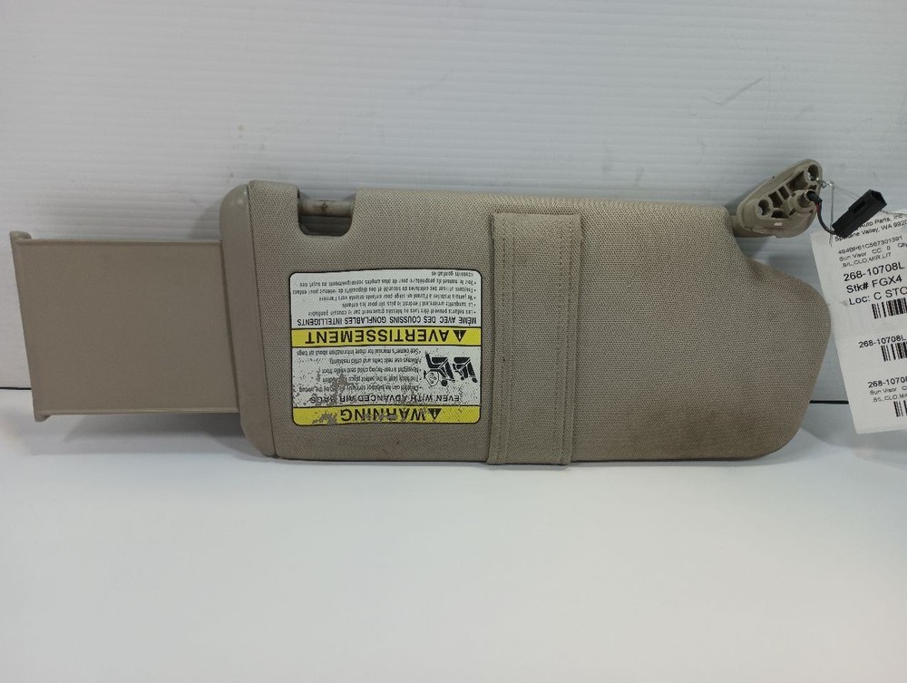 Driver Left Sun Visor With Mirror and Lights from 2006 OUTBACK 12837017