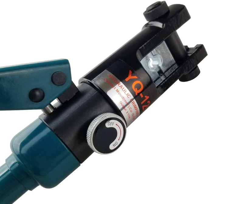 Prensa hidráulica industrial para terminales de cable 16T, 9 AWG-600 MCM con 13