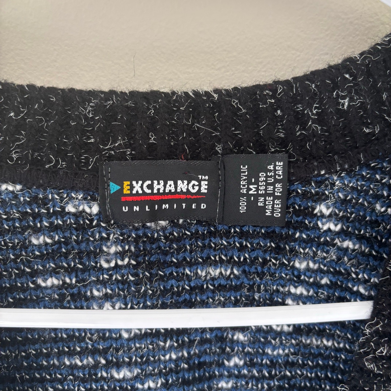 Vintage Exchange Unlimited Cardigan Sweater Eclectic Grandpa Geometric Size M