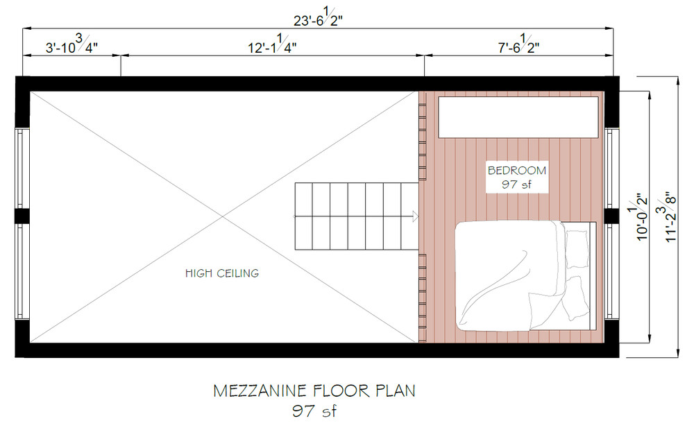 A Frame Tiny House Plan, 20'x24' A Frame House Plans, Hard Copy