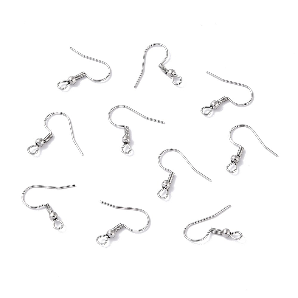 1000x Blank Ear Wire Jewelry Making Finding Fitting Base Silver Earring DIY Hook