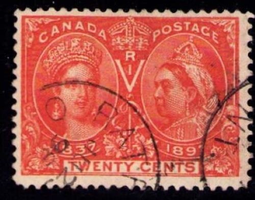 Canada 8¢ Jubilee SC# 59 Used Light Cancels