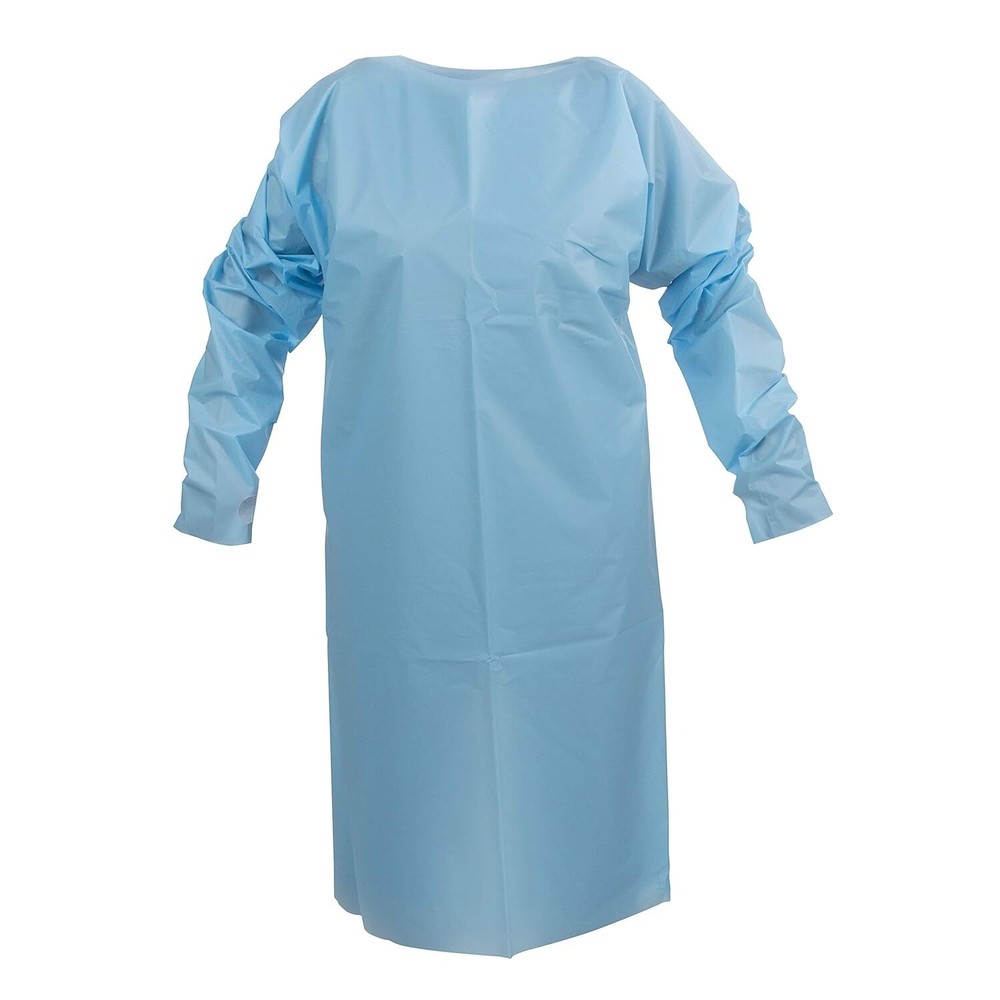 *75-Pieces* TIDI Shield AAMI Level 2 Isolation Gown Open Back Thumb Loop 8576A