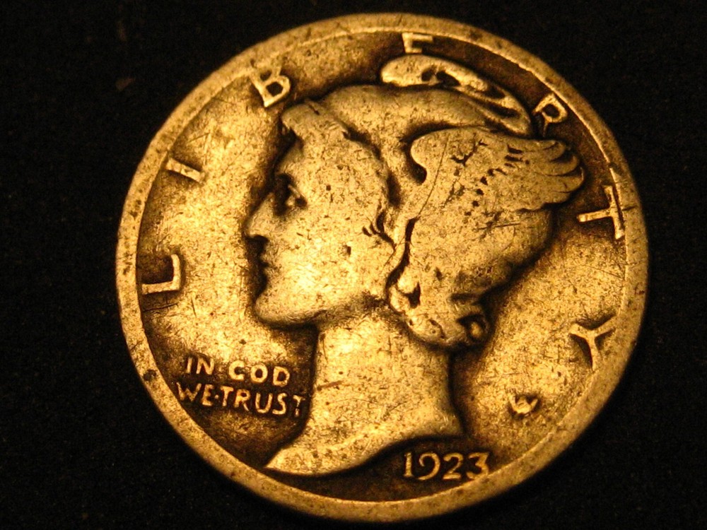 1923-P 90% Silver Mercury Head Dime ^^^^^