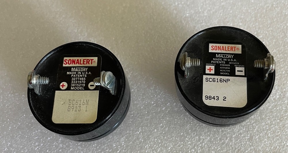 2X SONALERT Mallory ASSORTMENT PN SC616N & SC616NP