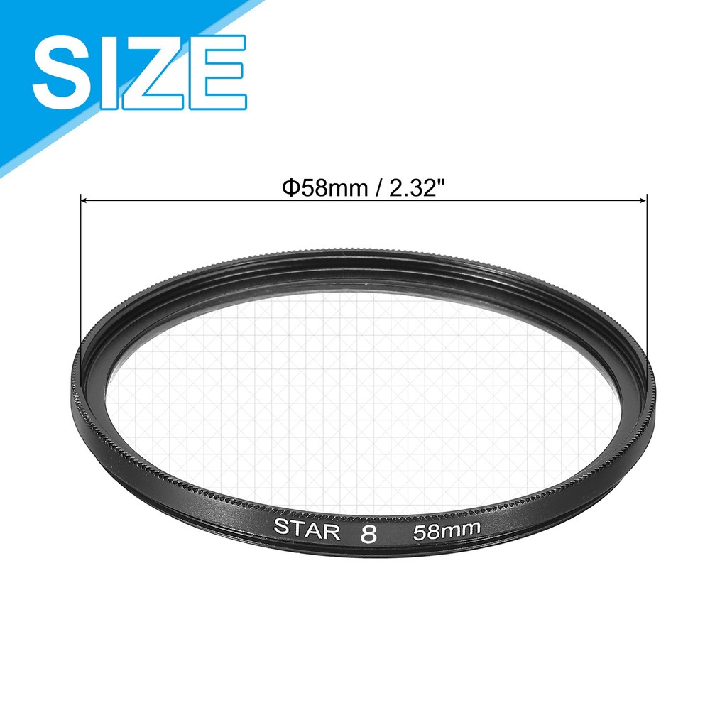 58mm Star Lens Filter Starburst Lens Filter 8 Points