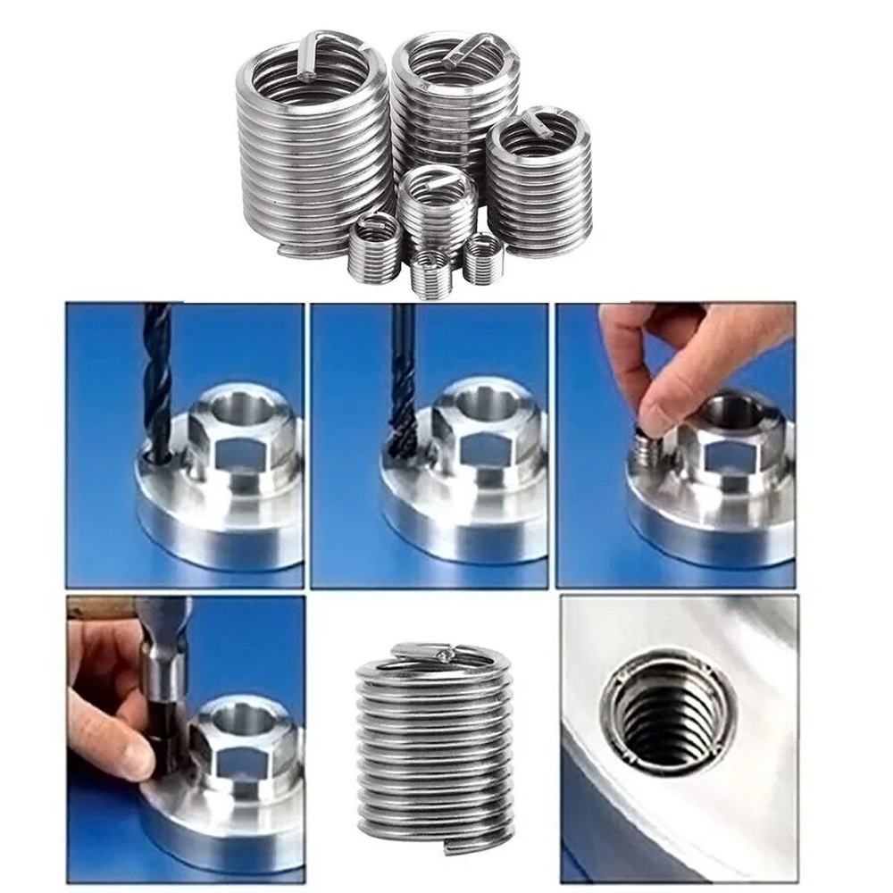 M3-M12 Thread Metric Thread Repair Insert Fasteners Hardware Screw Repair Tool
