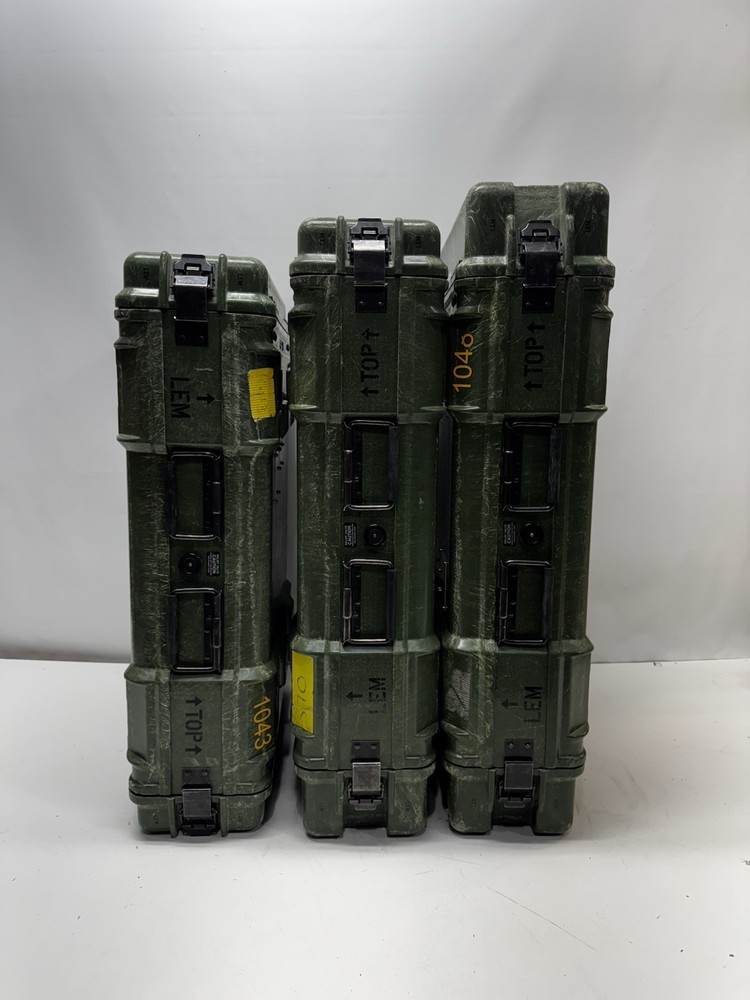 Rackmount 03U x24 General Dynamics Slide Out Composite Rack ShockMount Hard Case