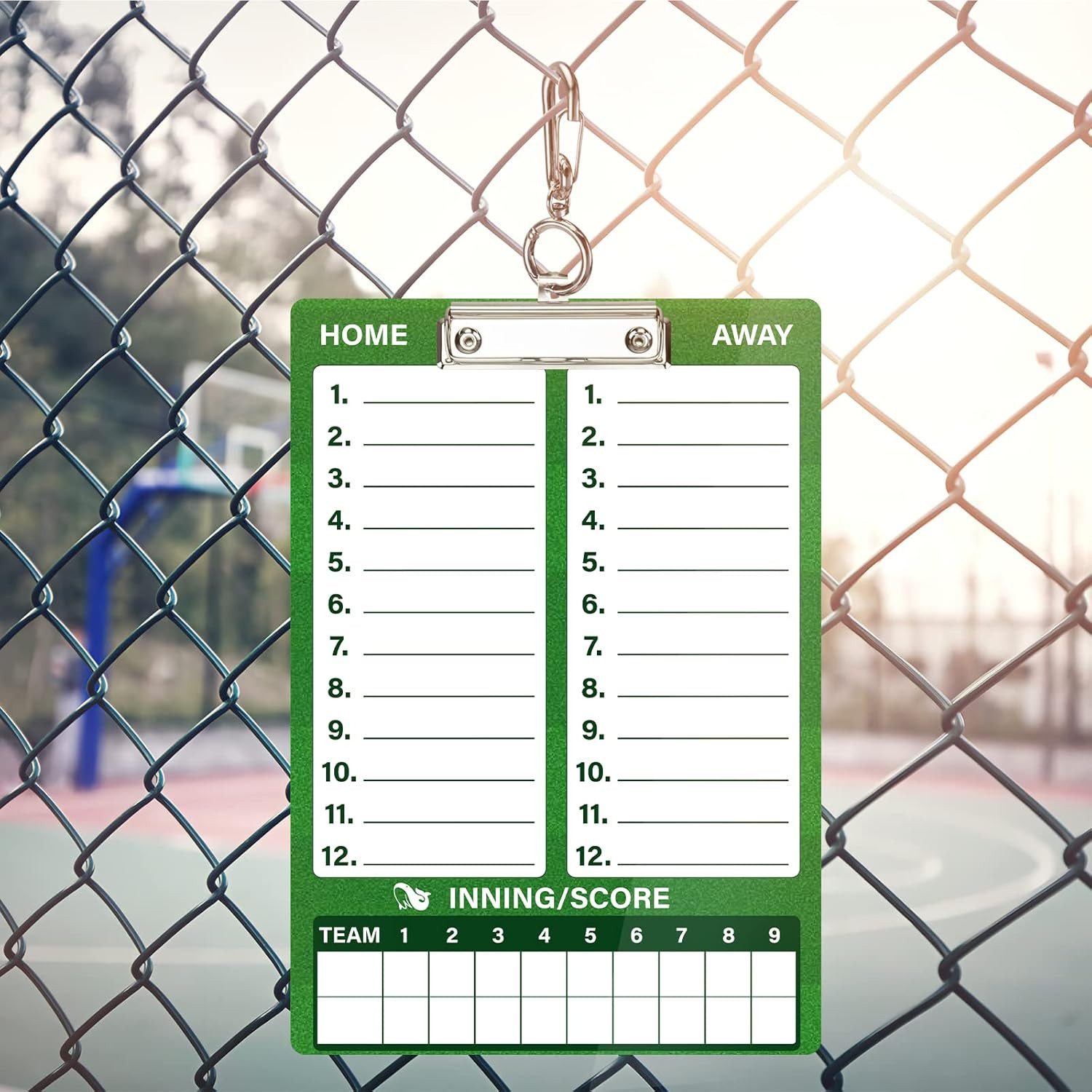 Double-Sided Dry Erase Clipboard for Coaches, Baseball, Softball Lineup Board wi