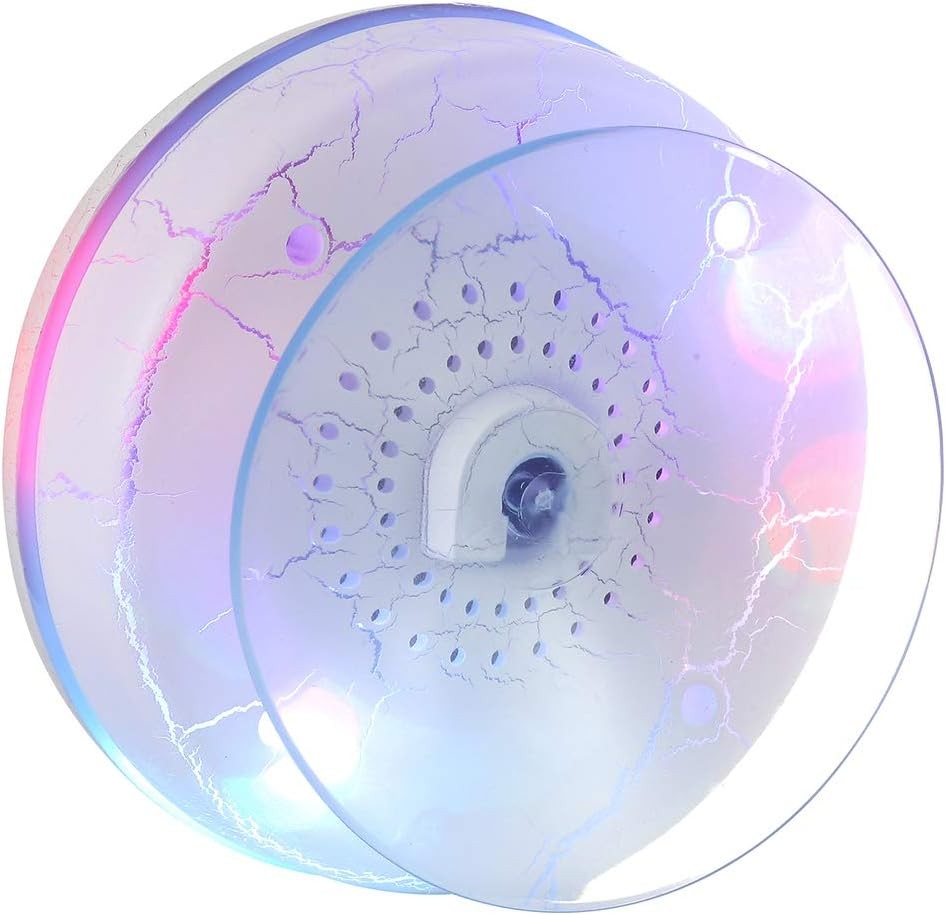 Portable Bluetooth Shower Speaker with LED Crack Light in Diamond Shape, White,