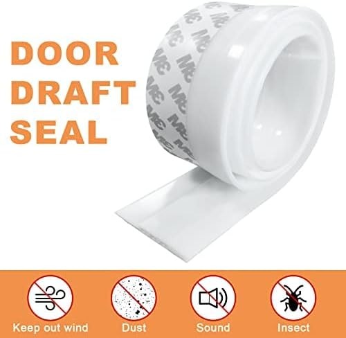 Door Draft Stopper Under Blocker Insulator Sweep White