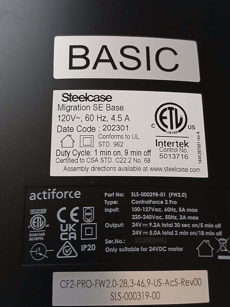Steelcase Migration SE Base Adjustable Desk Power Supply Unit