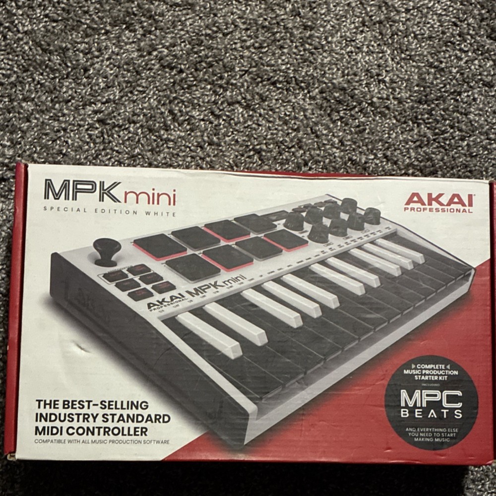 Akai MPK mini Special Edition White 25-Key USB Keyboard Controller w/ Software