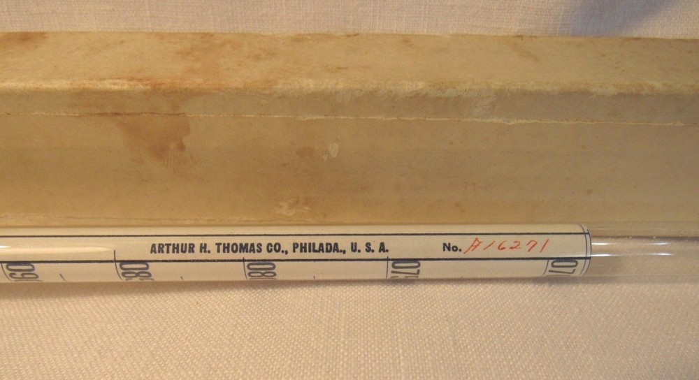 No. 6180 HYDROMETER Specific Gravity Scale, Arthur H.Thomas, Philadelphia, 12.5"
