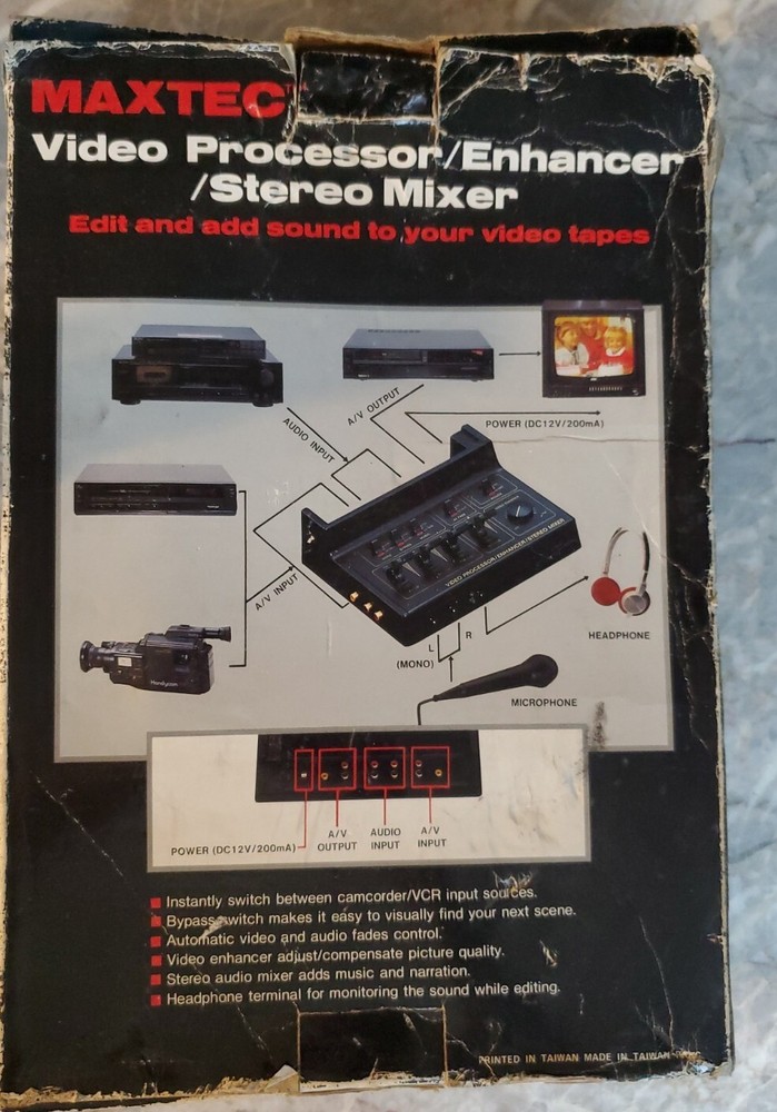 VINTAGE MAXTEC AUDIO/VIDEO PROCESSOR Enhacer Stereo Mixer