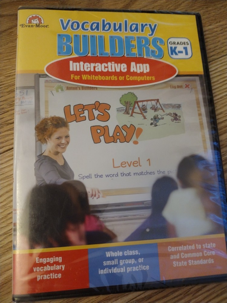 Evan-Moor Vocabulary Builders Grades K-1 Interactive App Whiteboard Computer NEW
