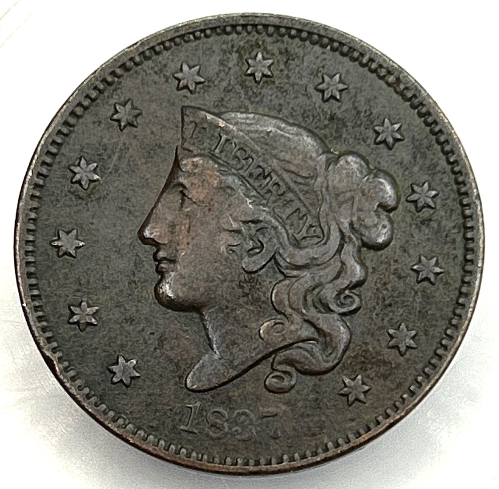 1837 1C N-15 Coronet / Matron Head Large Cent