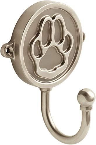 Paw Print Hook Satin Nickel