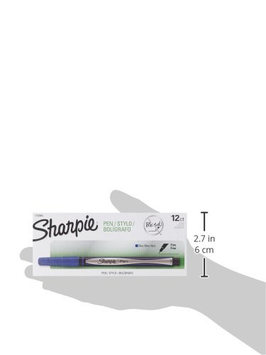 Extra Fine Blue Ink Pens 0.4mm - 12 Count Permanent Fast Drying