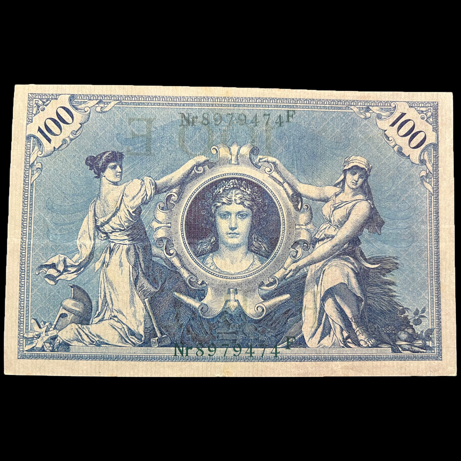 1908 Germany 100 Mark Post WWI Pre WWII Banknote World Paper Money Kaiser