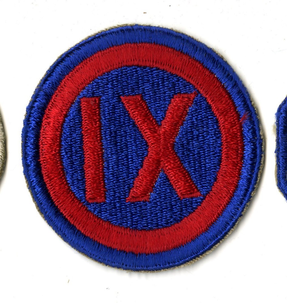IX Corps White Back Patch WWII Vintage Pacific Theater