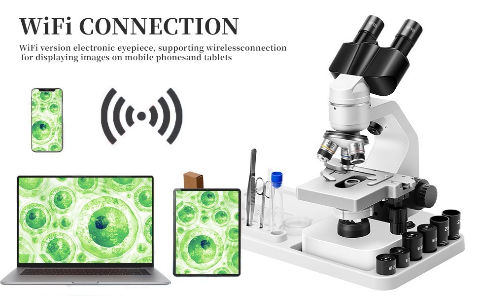 M83EZ1140X - 2500X Double-layer binocular LED laboratory Composite microscop