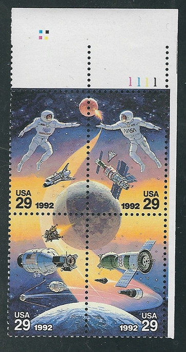 Scott #2631/4 ...29 Cent...Space... Plate Block